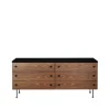 GUBI 62 Dresser ladekast, american walnut, 6 lades< Ladekasten & Ladeblokken