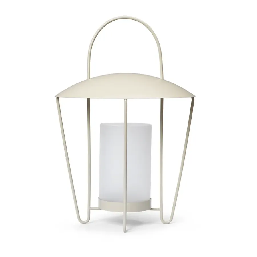 Ferm Living Abri lantaarn, Cashmere< Kaarsenhouders & Kaarsenborden