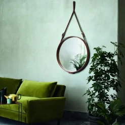GUBI Adnet Circulaire spiegel S, bruin< Ronde Spiegels|Wandspiegels