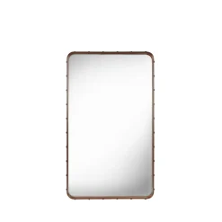 GUBI Adnet Vierkante Spiegel, brown, medium< Wandspiegels