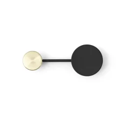 Audo Copenhagen Afteroom kleerhanger klein, Zwart-messing< Kapstokken & Hangrekken