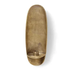Ferm Living Agapé wandkandelaar, Brass finish< Kandelaars