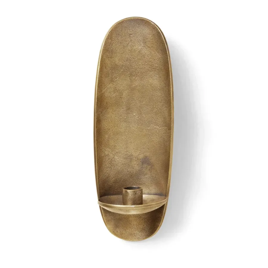 Ferm Living Agapé wandkandelaar, Brass finish< Kandelaars