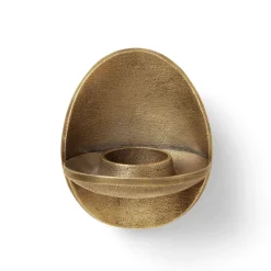Ferm Living Agapé waxinelichtjeshouder wand, Brass finish< Kaarsenhouders & Kaarsenborden