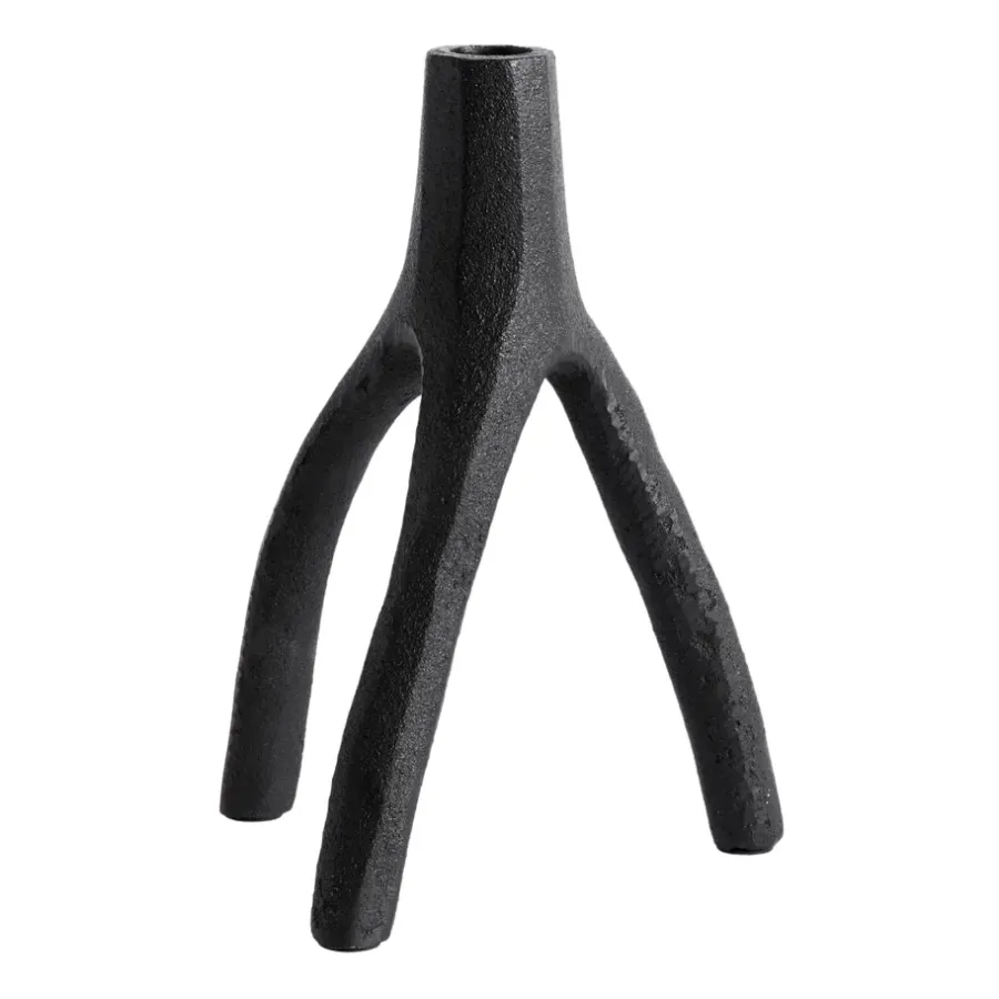 MUUBS Aion kandelaar XL 22 cm, Zwart< Kandelaars