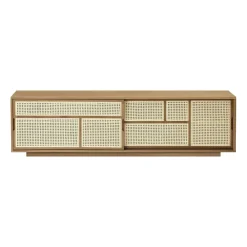 Design House Stockholm Air dressoir low, eiken, rotan< Tv- & Mediameubels|Ladekasten & Dressoirs