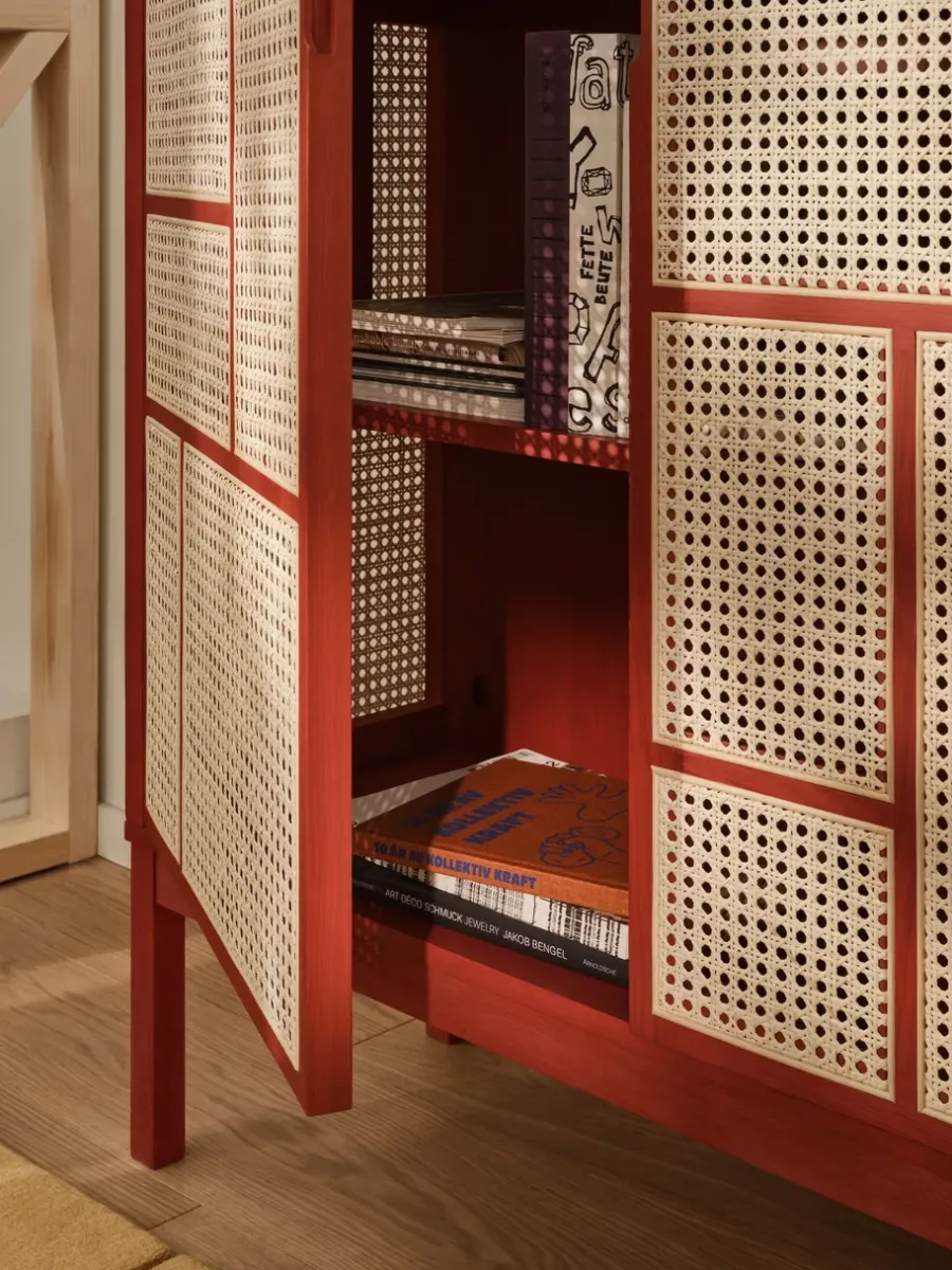 Design House Stockholm Air dressoir, Rood, 120x110 cm, met poten< Kasten & Vitrines