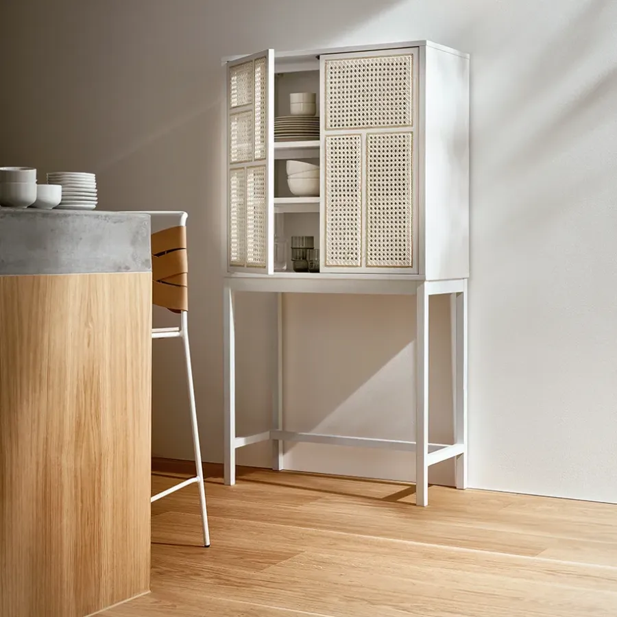 Design House Stockholm Air vitrinekast, Wit, rotan< Kasten & Vitrines