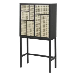 Design House Stockholm Air vitrinekast, zwart, rotan< Kasten & Vitrines