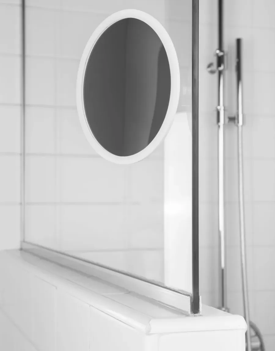 Bosign AirMirror make-up spiegel x5 afneembaar met zuignap, Ø16,5 cm< Tafelspiegels