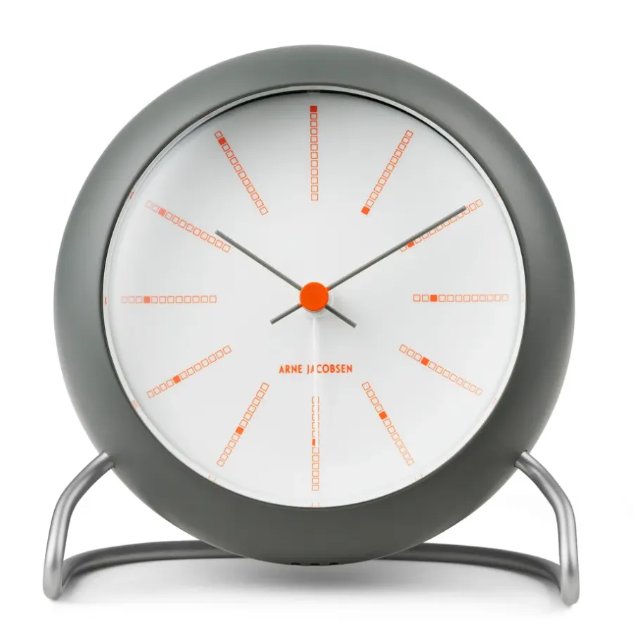Arne Jacobsen Clocks AJ Bankers tafelklok Ø11 cm, Donkergrijs< Tafelklokken