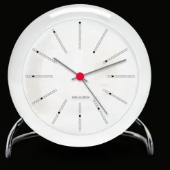 Arne Jacobsen Clocks AJ Bankers tafelklok, wit< Tafelklokken