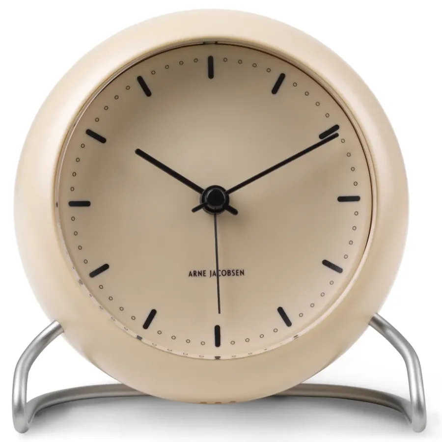 Arne Jacobsen Clocks AJ City Hall tafel klok, Sandy beige< Tafelklokken