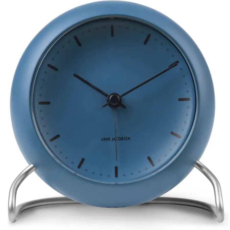 Arne Jacobsen Clocks AJ City Hall tafel klok, Stone blue< Tafelklokken