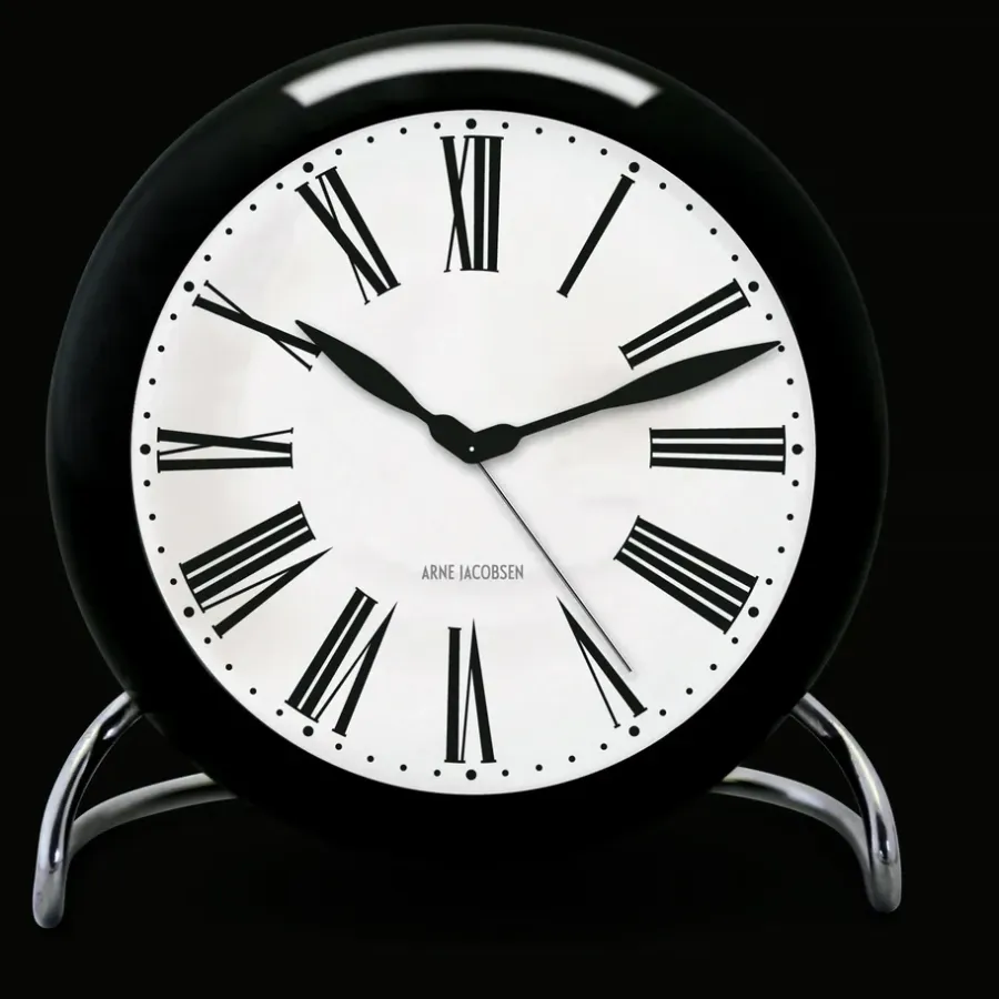 Arne Jacobsen Clocks AJ Roman tafel klok, zwart< Tafelklokken