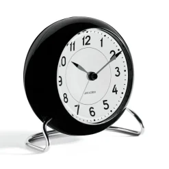 Arne Jacobsen Clocks AJ Station tafel klok, zwart< Tafelklokken