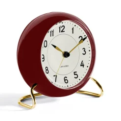 Arne Jacobsen Clocks AJ Station tafelklok bourgondisch, bourgondisch< Tafelklokken