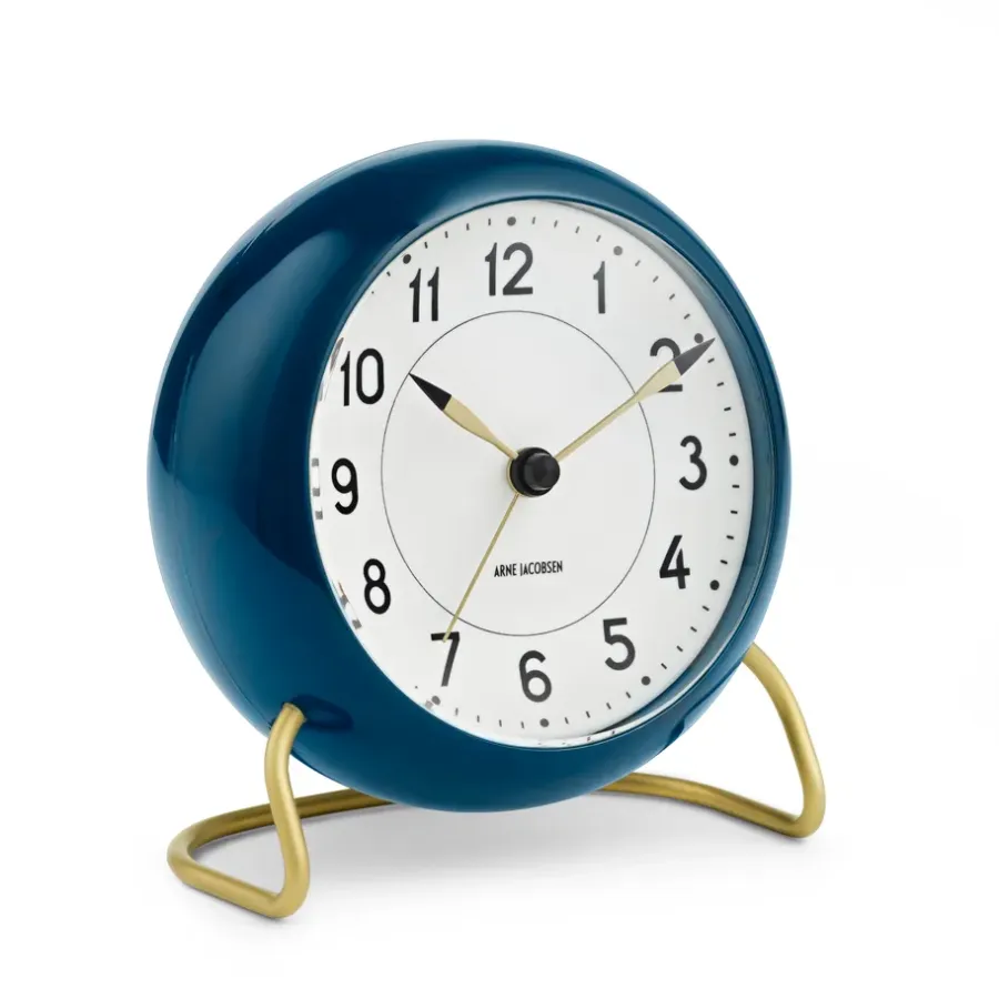 Arne Jacobsen Clocks AJ Station tafelklok petrolblauw, petrolblauw< Tafelklokken