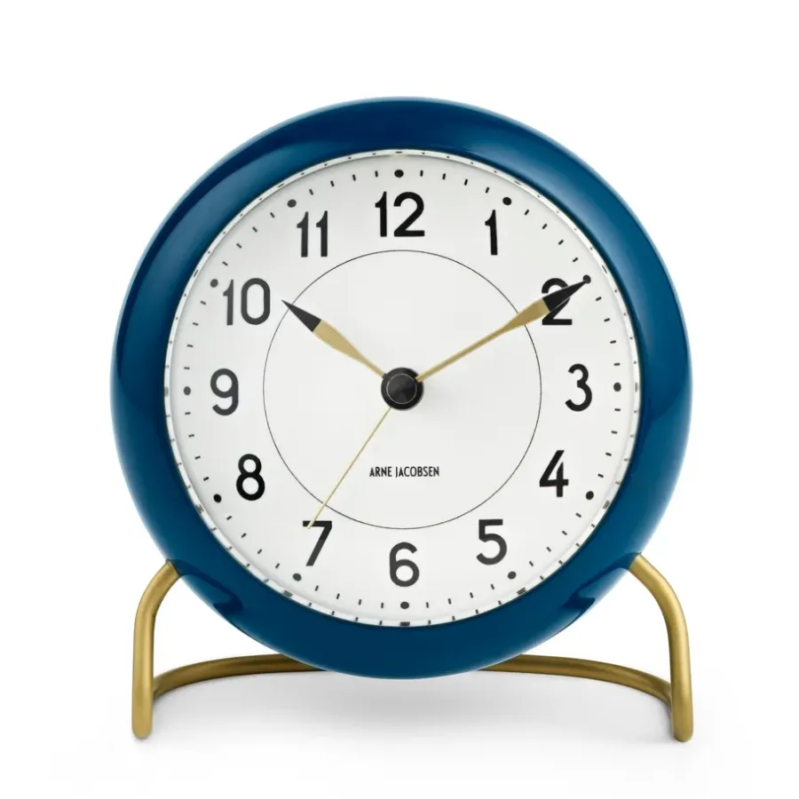 Arne Jacobsen Clocks AJ Station tafelklok petrolblauw, petrolblauw< Tafelklokken