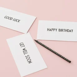 Design Letters AJ Vintage ABC kaart, Good Luck< Kalenders & Notitieboeken