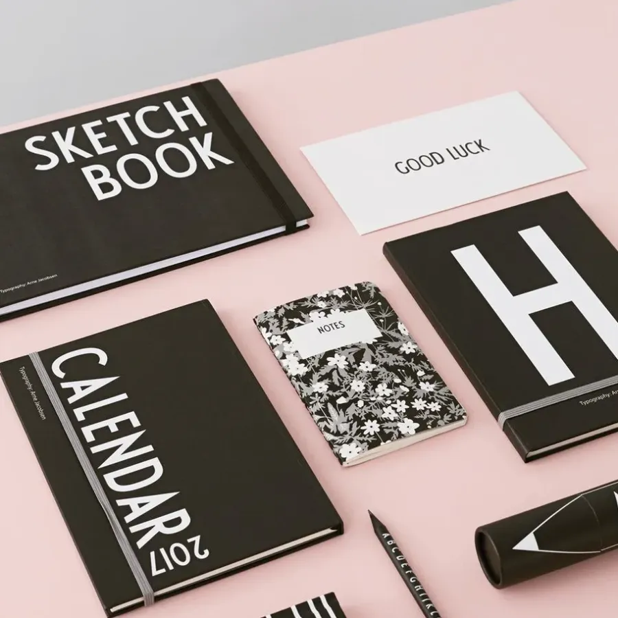 Design Letters AJ Vintage ABC kaart, Good Luck< Kalenders & Notitieboeken