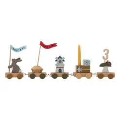 Bloomingville Alfi verjaardagstrein 39 cm, Bruin< Kinderkamer Interieuraccessoires|Kinderkamer Interieuraccessoires