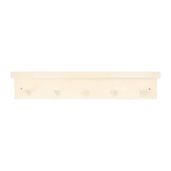Scandi Living Alley knopplist met plank, Berkenhout< Haken & Hangers