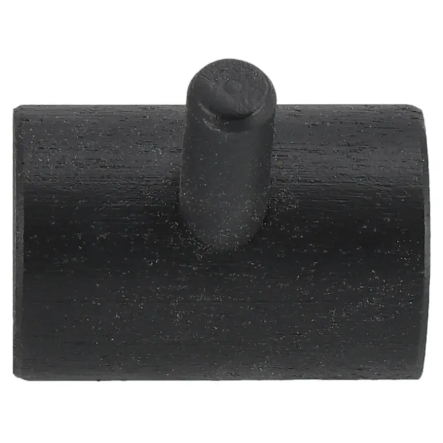 1898 Allsarp kapstokje 1 knop, Zwart-geschilderd berkenhout< Haken & Hangers