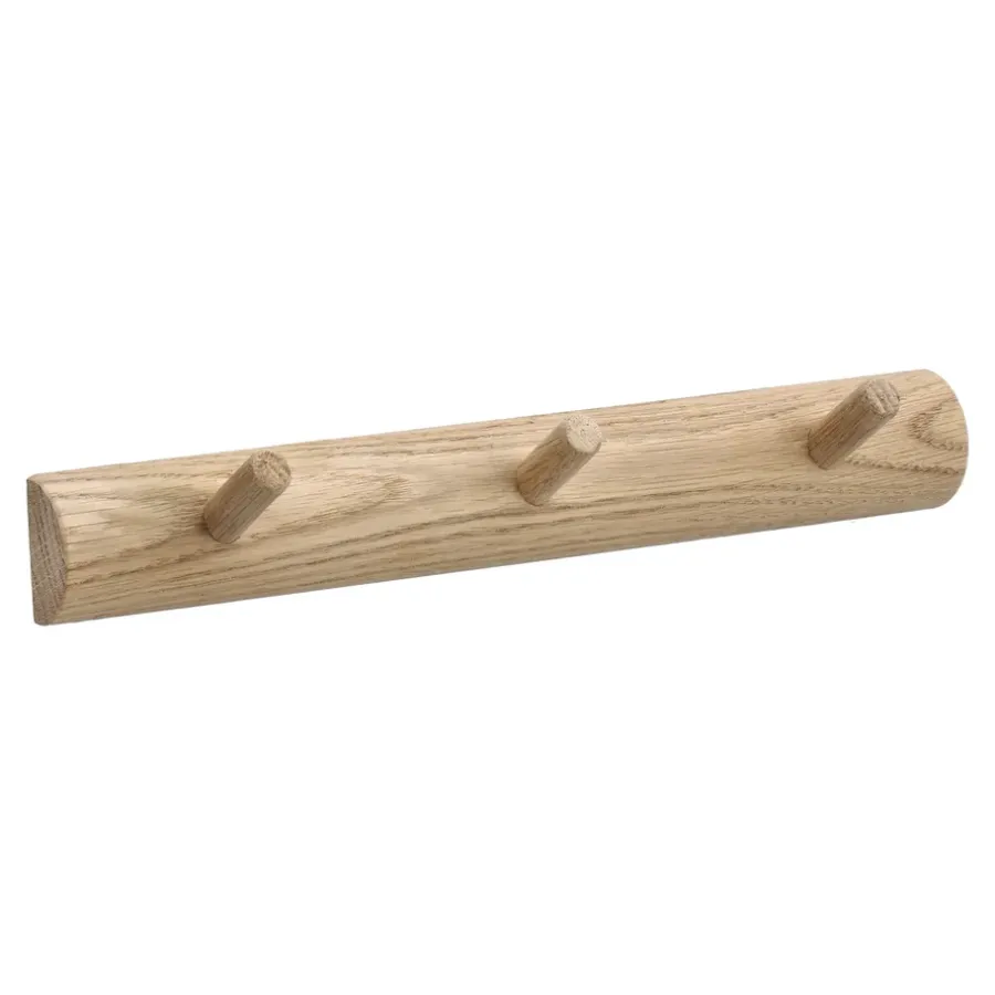 1898 Allsarp kapstokje 3 knoppen, Eikenhout< Haken & Hangers