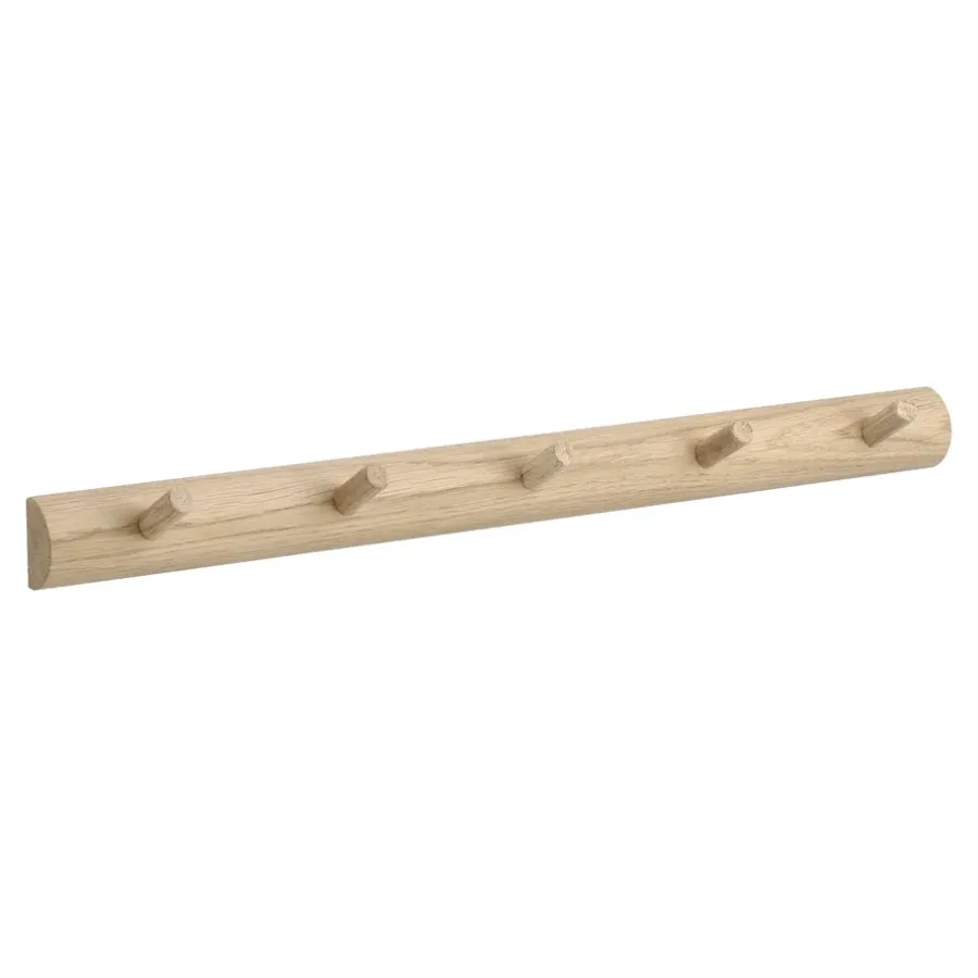 1898 Allsarp kapstokje 5 knoppen, Eikenhout< Haken & Hangers