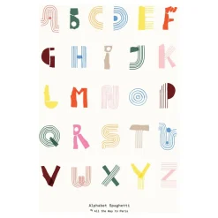 Paper Collective Alphabet Spaghetti ENG Multi-colour poster , 70x100 cm< Posters|Kinderkamer Interieuraccessoires