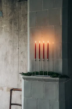 Hilke Collection Alto kandelaar, Vernikkeld messing< Adventskandelaars & -Kaarsen