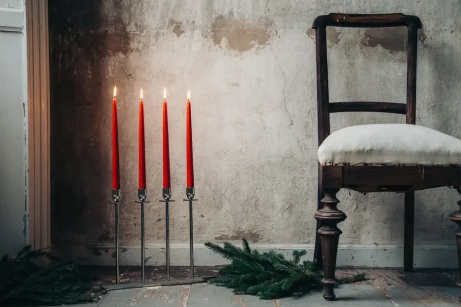 Hilke Collection Alto kandelaar, Vernikkeld messing< Adventskandelaars & -Kaarsen