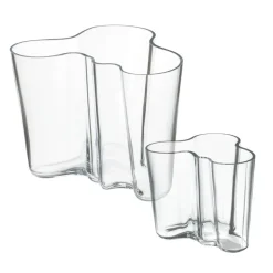 Iittala Alvar Aalto duo vaas, helder< Vazen