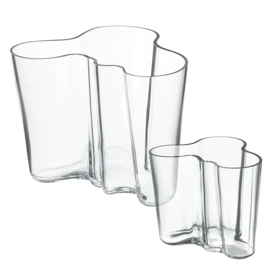 Iittala Alvar Aalto duo vaas, helder< Vazen