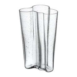 Iittala Alvar Aalto vaas 200 mm, Bubbelglas helder, jubileumeditie< Vazen