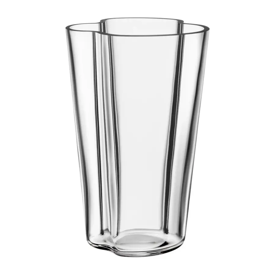 Iittala Alvar Aalto vaas helder, 220 mm.< Vazen