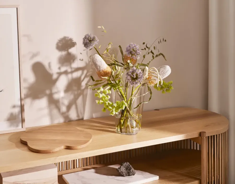 Iittala Alvar Aalto vaas helder, 220 mm.< Vazen