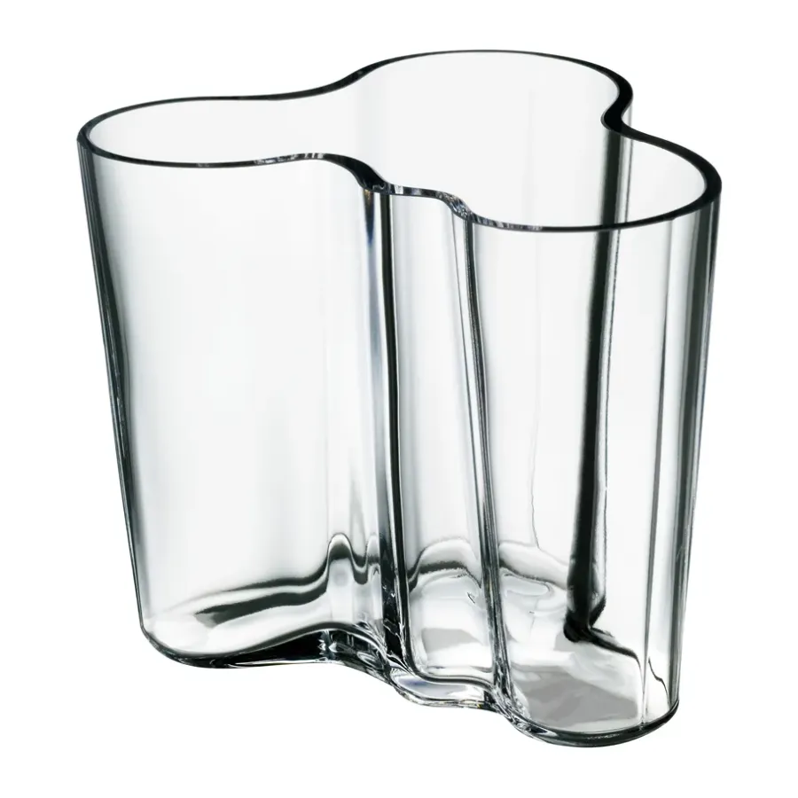 Iittala Alvar Aalto vaas helder, 95 mm.< Vazen