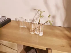 Iittala Alvar Aalto vaas helder, 95 mm.< Vazen