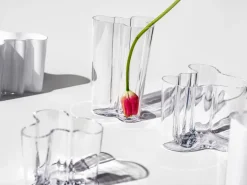 Iittala Alvar Aalto vaas helder, 120 mm.< Vazen