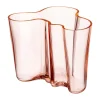 Iittala Alvar Aalto vaas zalmroze, 160 mm.< Vazen