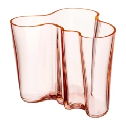 Iittala Alvar Aalto vaas zalmroze, 160 mm.< Vazen