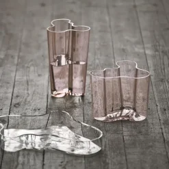 Iittala Alvar Aalto vaas zalmroze, 160 mm.< Vazen