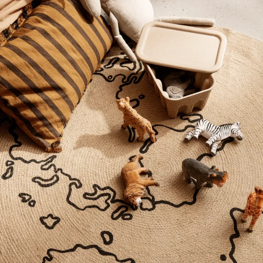 Ferm Living Animal houten decoratie, Lion< Kinderkamer Interieuraccessoires|Kinderkamer Interieuraccessoires