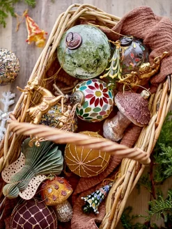 Bloomingville Anisa kerstornament 3-delig, Messing< Kerstdecoraties