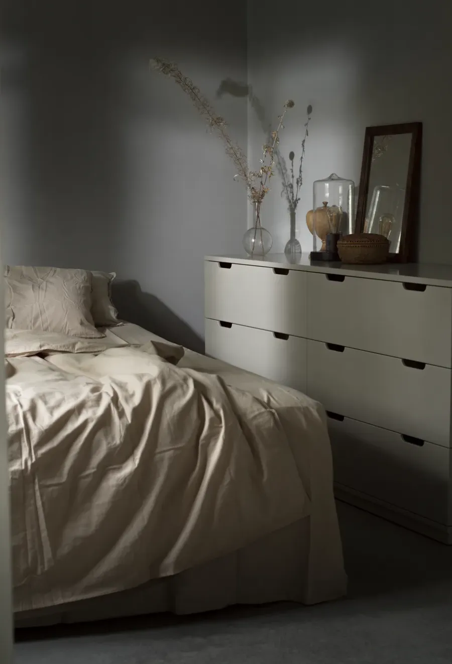 Mavis Aoko ladekast dubbel 6 lades, Beige< Ladekasten & Ladeblokken