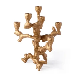 POLSPOTTEN Apple tree kandelaar S 32,5 cm, Goud< Kandelaars