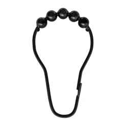 Mette Ditmer Aqua haken voor douchegordijn 10-pack, Zwart< Douchegordijnen