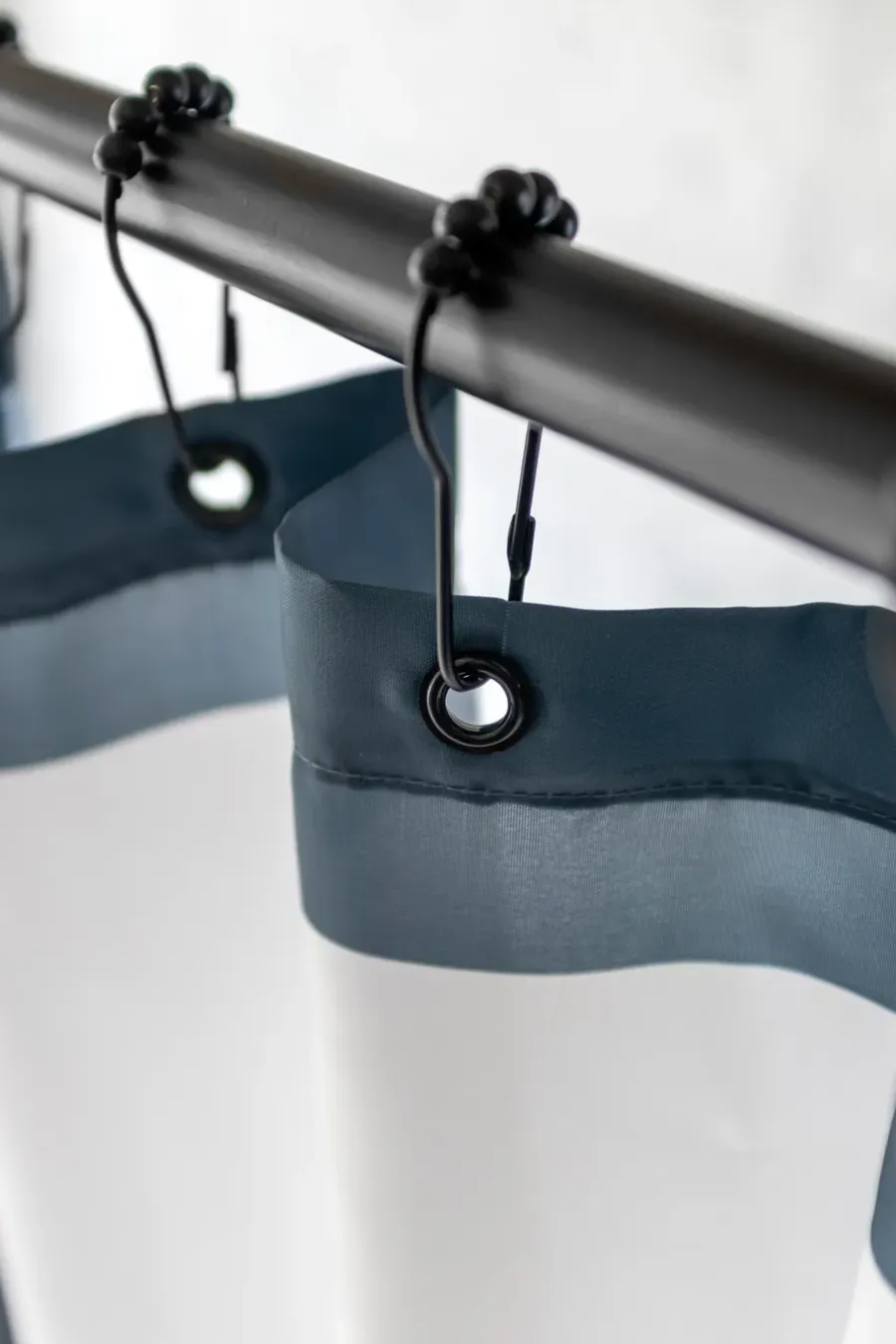 Mette Ditmer Aqua haken voor douchegordijn 10-pack, Zwart< Douchegordijnen